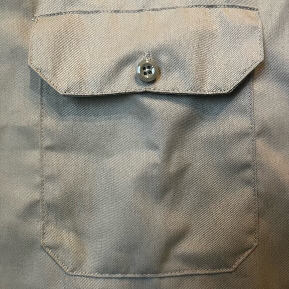 Dickies Men's LG Khaki Flex Relaxed Fit Short Sleeve Work Shirt - Picture 3 of 4